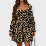 Atalee | Vestido con estampado de leopardo encantador