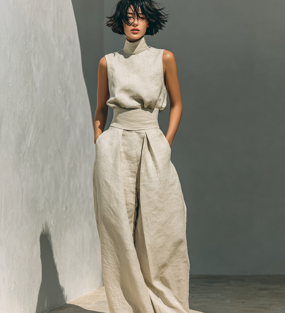 Cleopatra | Conjunto Pantalón Ancho de Algodón Para Mujer