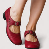 Carmela | Zapato de tacón elegante de cuero sintético