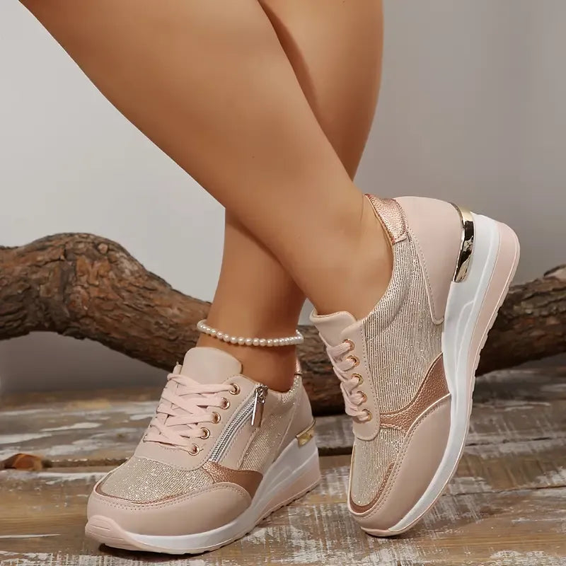 Clarissa | Nuevas zapatillas ortopédicas con cordones y cierre lateral con cremallera para mujeres
