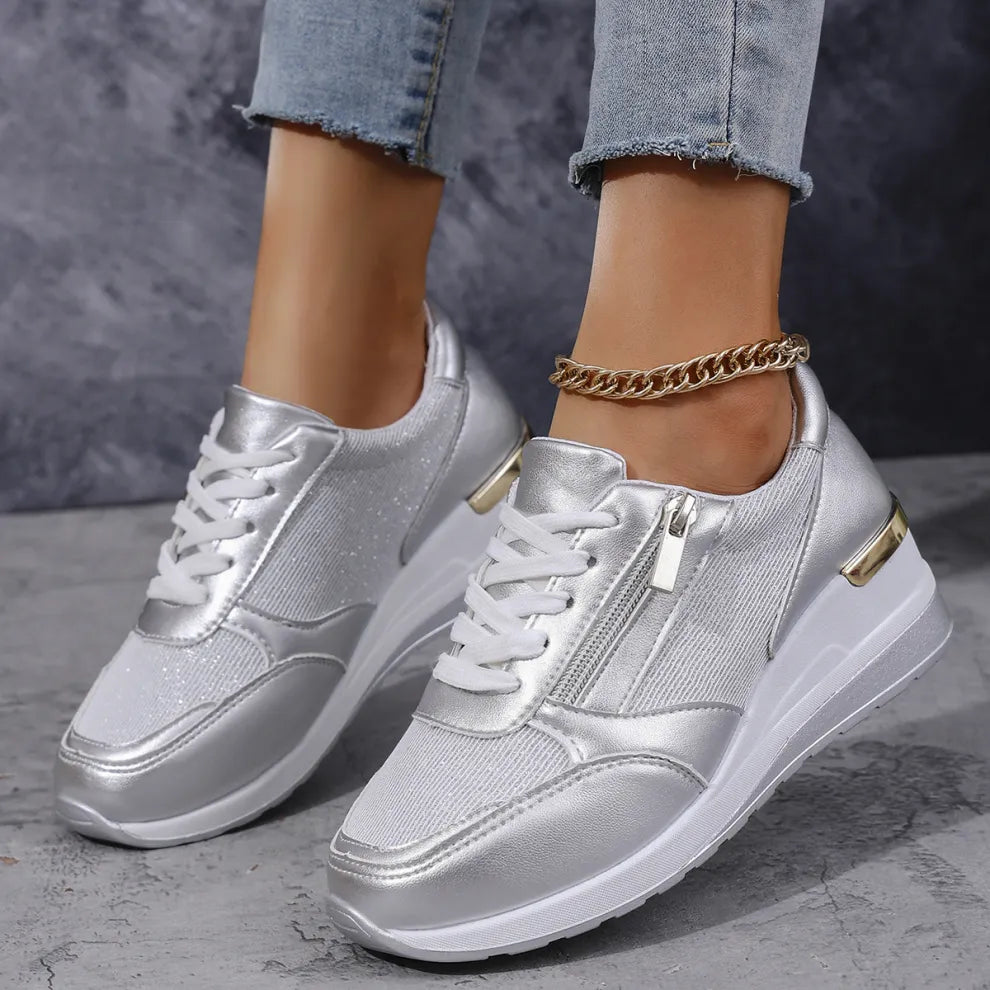 Clarissa | Nuevas zapatillas ortopédicas con cordones y cierre lateral con cremallera para mujeres