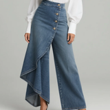 Jeans de denim con cierre tipo cartera