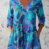Azzura | Camisa de Cuello V Largo Vintage