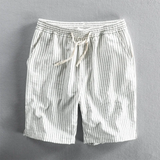 Shorts de algodón Breezy a rayas finas