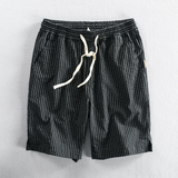 Shorts de algodón Breezy a rayas finas