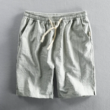 Shorts de algodón Breezy a rayas finas