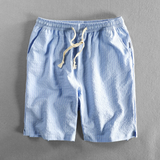 Shorts de algodón Breezy a rayas finas
