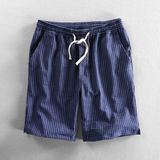 Shorts de algodón Breezy a rayas finas