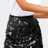 Veena | Falda Mini de Lentejuelas en Negro, Dorado o Plata