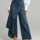Jeans de denim con cierre tipo cartera