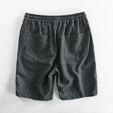 Shorts de algodón Breezy a rayas finas