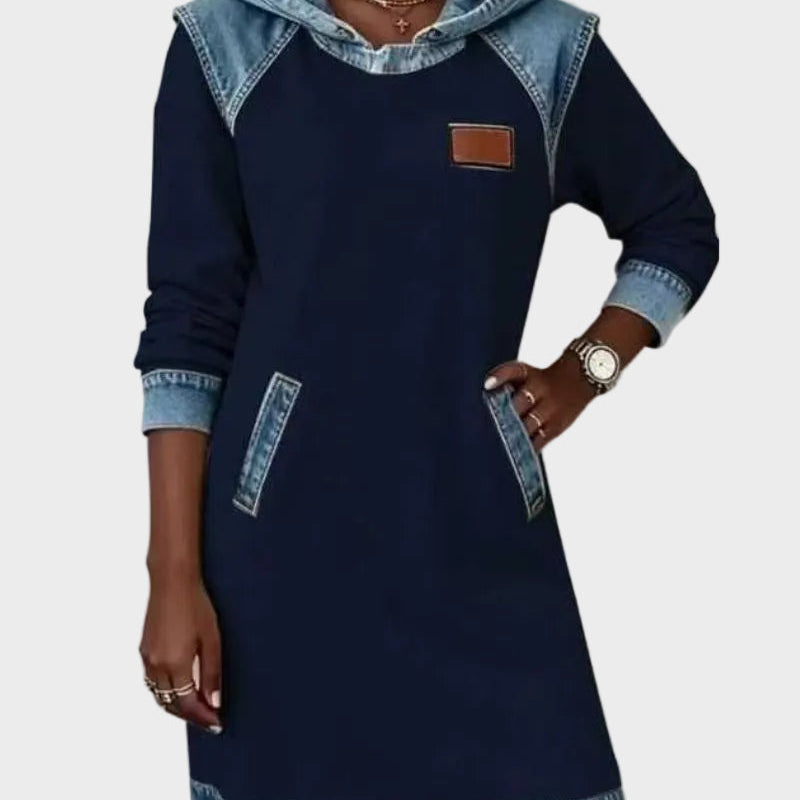 Irena | Vestido vaquero con capucha