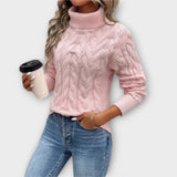 Azalee | Suéter Elegante con Cuello Roll de Malla