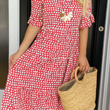 Emiria | Vestido Midi de Manga Corta