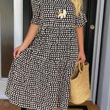 Emiria | Vestido Midi de Manga Corta