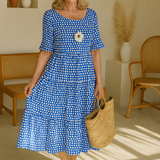 Emiria | Vestido Midi de Manga Corta