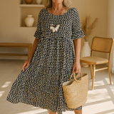 Emiria | Vestido Midi de Manga Corta