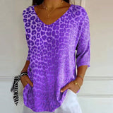 Federica | Camiseta vintage casual con estampado y cuello en V
