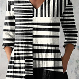 Capri | Camisa de Cuello V Largo Vintage