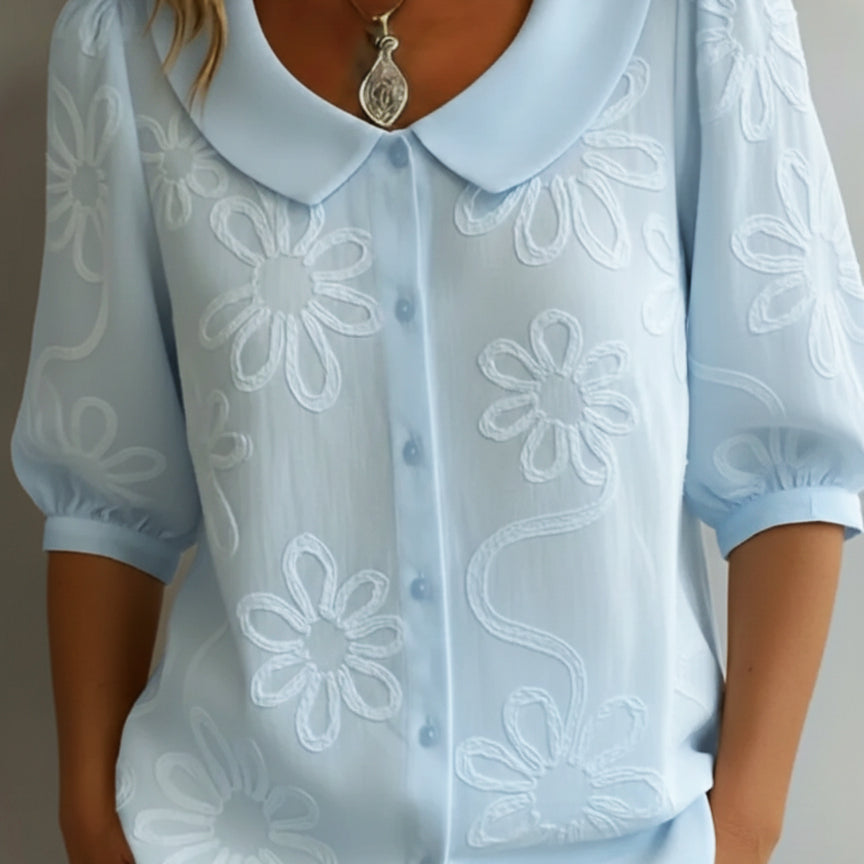 Elisenda | Blusa ligera floral elegancia natural