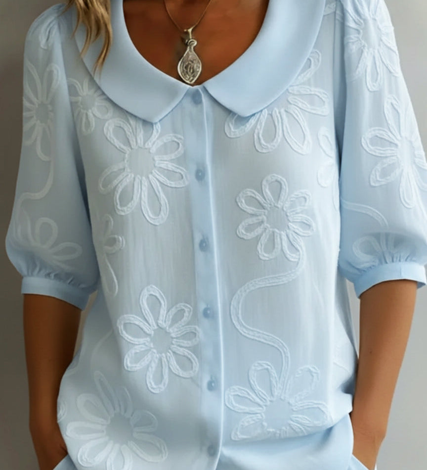 Elisenda | Blusa ligera floral elegancia natural