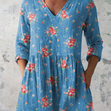 Mabel | Camisa de Cuello V Largo Vintage