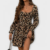 Atalee | Vestido con estampado de leopardo encantador