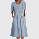 Auxilia | Vestido Midi Rayado