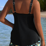 Glenda | Tankini a rayas con bragas de playa de dos piezas