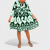 Claribel | Vestido Boho con Estampado y Escote en V