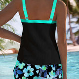 Iluminada | Conjunto de Tankini elegante de dos piezas