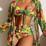 Filomena | Bikini con falda floral