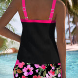 Iluminada | Conjunto de Tankini elegante de dos piezas