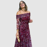 Dana | Vestido elegante con hombros descubiertos