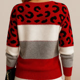 Julieta | Suéter casual con estampado de leopardo