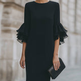 Baldine | Vestido Capa de Manga Acampanada Ajustado