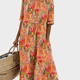 Emma | Vestido midi floral suelto y ligero