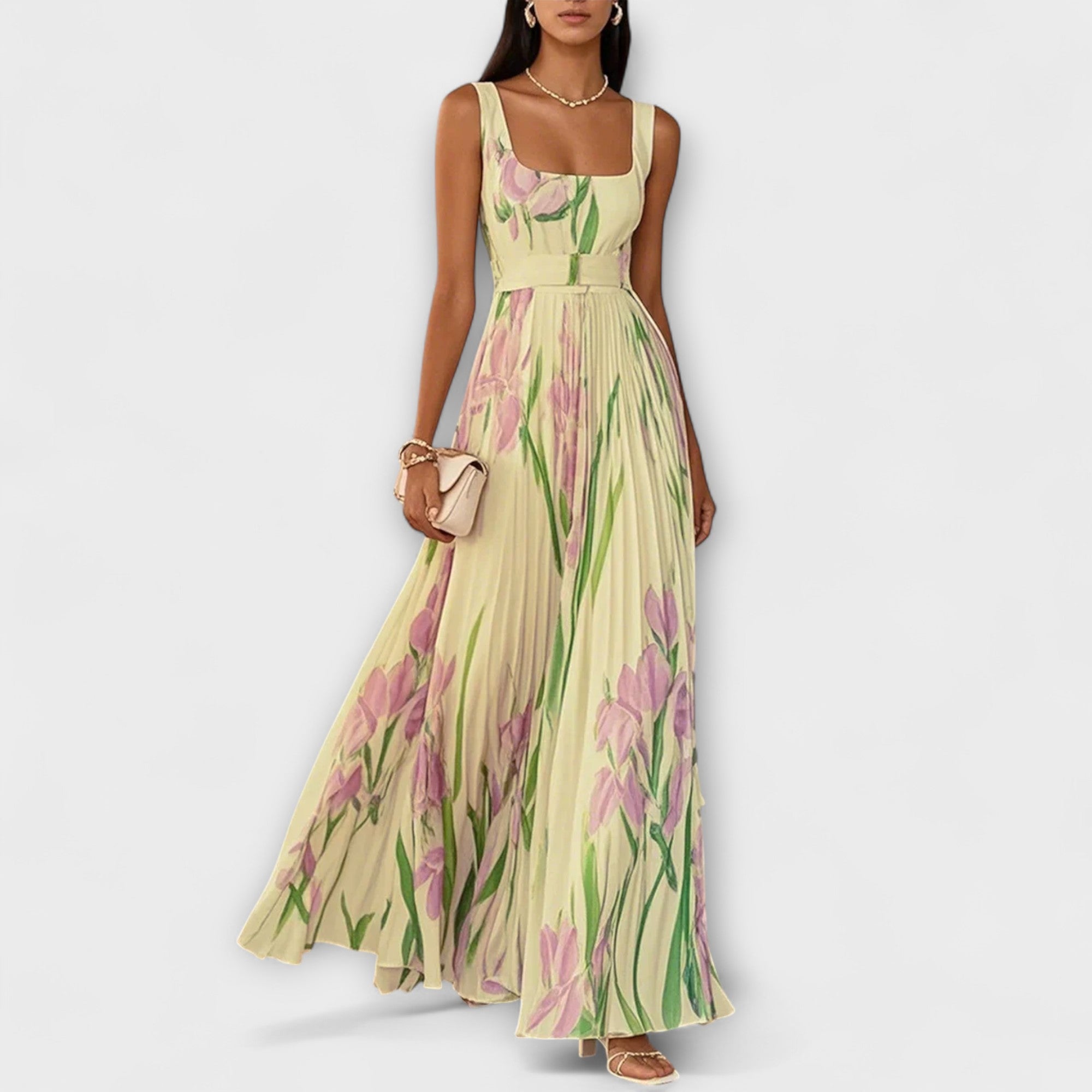 Penélope | Vestido maxi de gasa