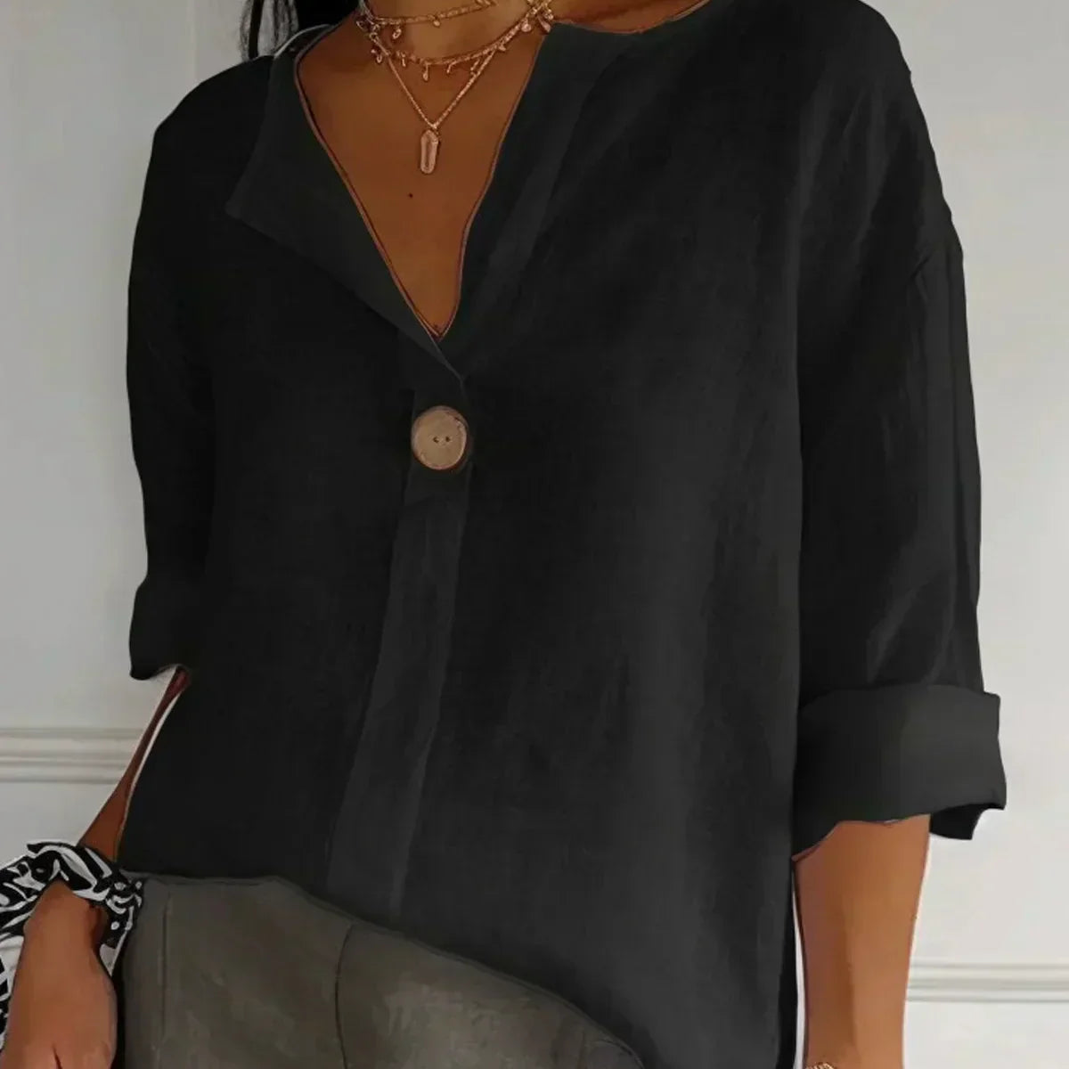 Angela | Blusa Casual de Cuello en V
