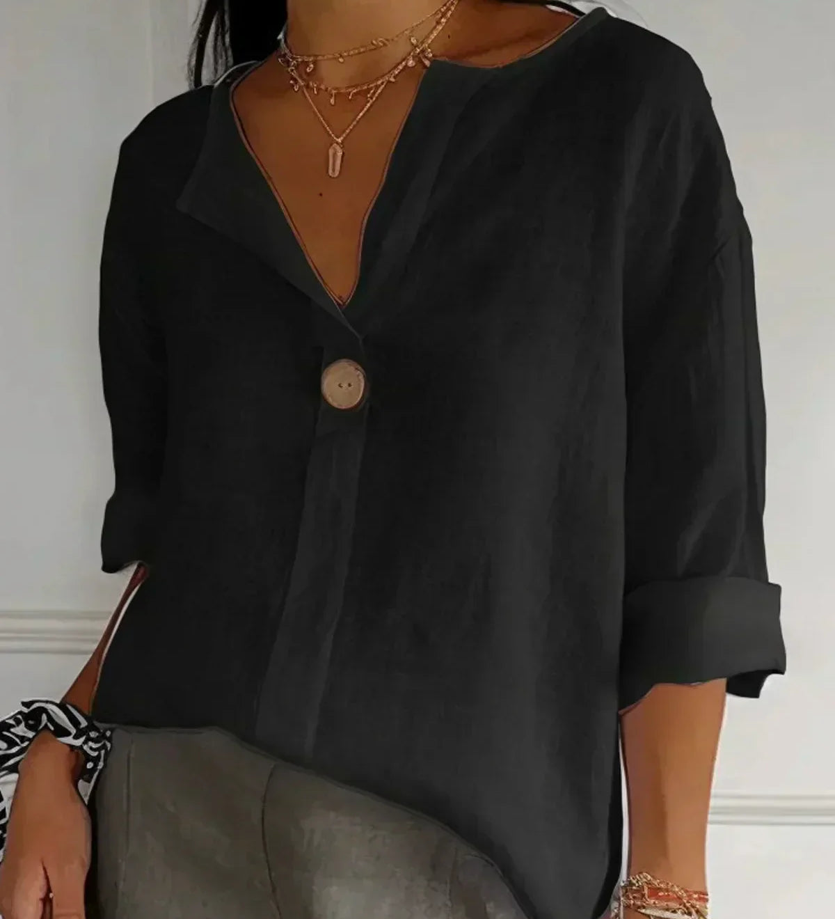 Angela | Blusa Casual de Cuello en V