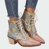 Amaris | Botines de cuero con flores