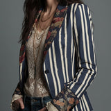Felicitas | Blazer a Rayas Bohemio