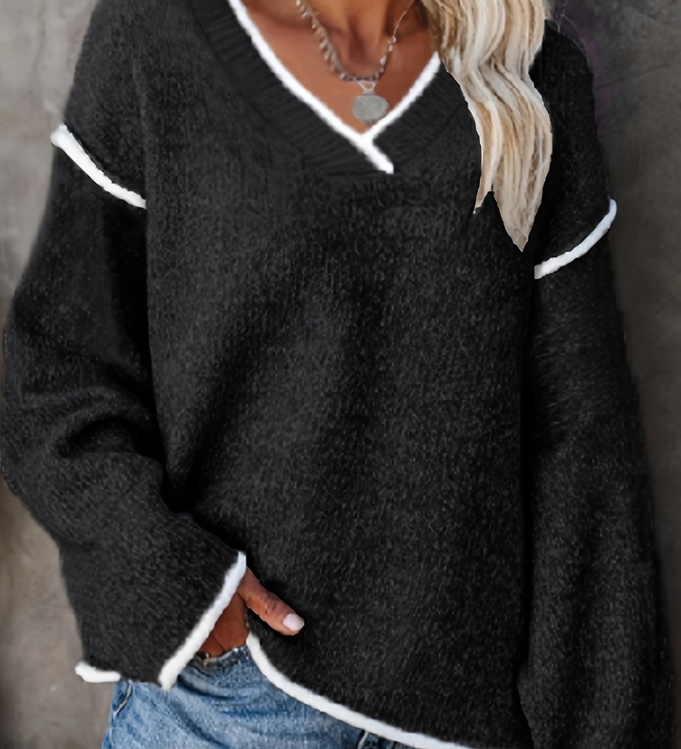 Tindra - Jersey De Manga Larga Con Cuello En V