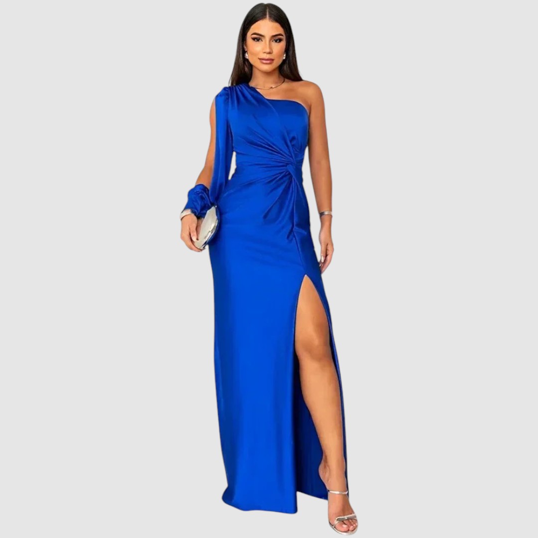 Meda | Vestido maxi elegante de un hombro