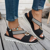 Erlinda | Sandalias planas con hebilla de metal
