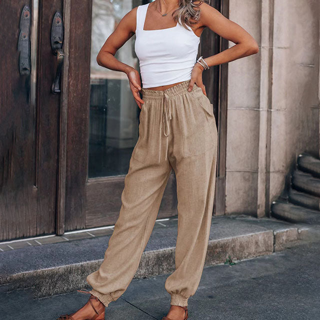 Audeline | Pantalones Elegantes con Cordón