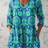 Beatrix | Camisa de Cuello V Largo Vintage