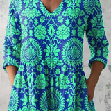 Beatrix | Camisa de Cuello V Largo Vintage