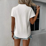 Charlota | Blusa casual unicolor con cuello en V