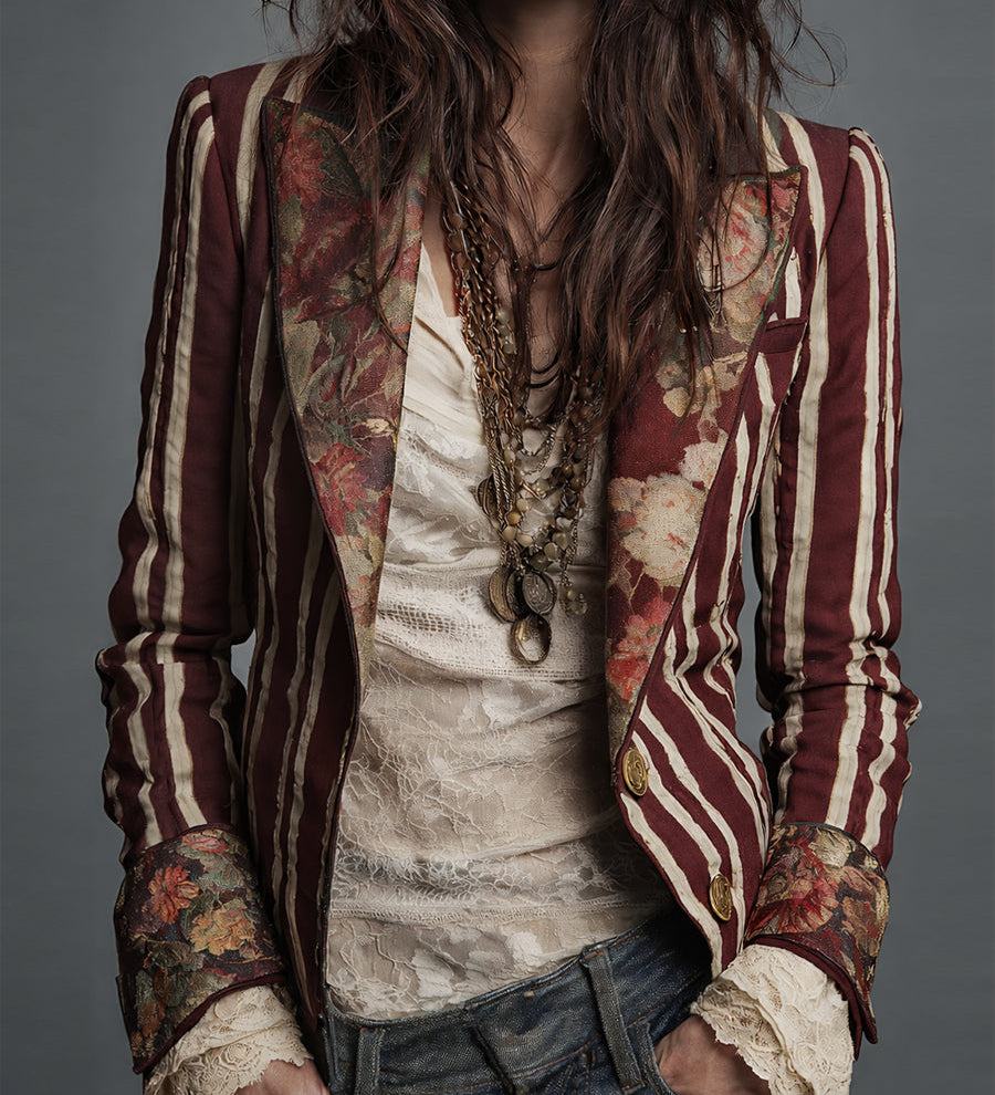 Felicitas | Blazer a Rayas Bohemio